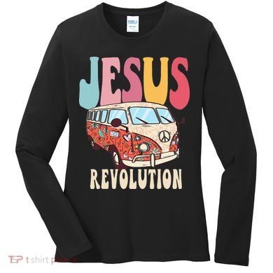 Boho Jesus-Revolution Christian Faith Based Jesus Women's Long Sleeve Shirt