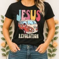 Boho Jesus-Revolution Christian Faith Based Jesus Women's T-Shirt thumb 2