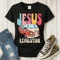 Boho Jesus-Revolution Christian Faith Based Jesus Women's T-Shirt thumb 3