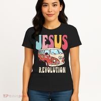 Boho Jesus-Revolution Christian Faith Based Jesus Women's T-Shirt thumb 4