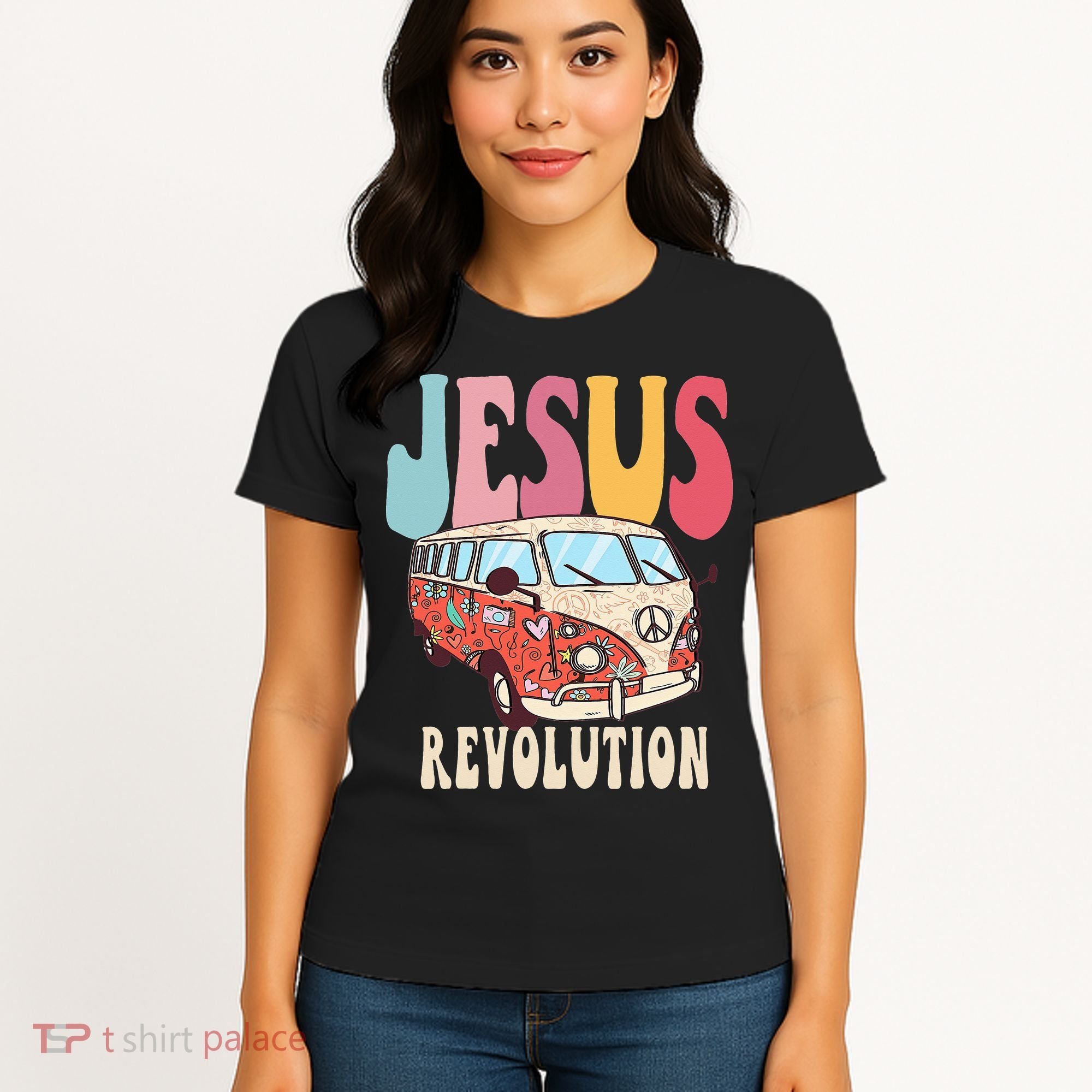 Boho Jesus-Revolution Christian Faith Based Jesus Women's T-Shirt