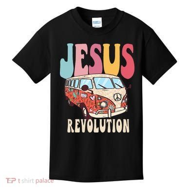 Boho Jesus-Revolution Christian Faith Based Jesus Kids T-Shirt