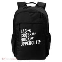 Boxing Jab Cross Hook Uppercut Boxer Tee Backpack thumb 0