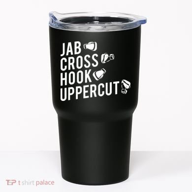 Boxing Jab Cross Hook Uppercut Boxer Tee Tumbler