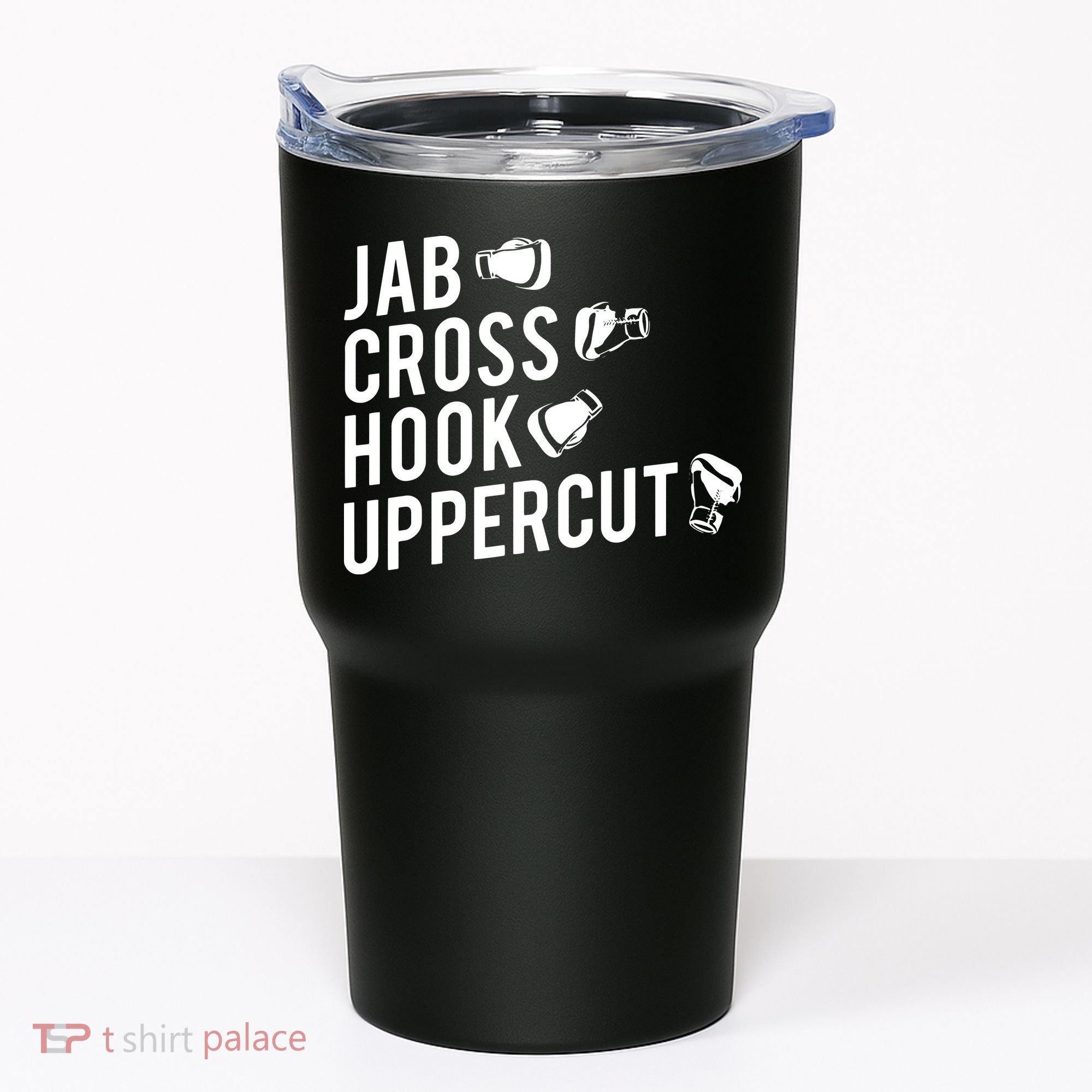 Boxing Jab Cross Hook Uppercut Boxer Tee Tumbler