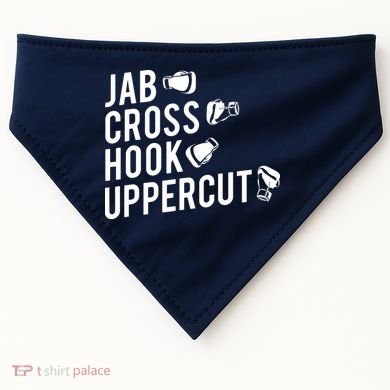 Boxing Jab Cross Hook Uppercut Boxer Tee USA-Made Doggie Bandana