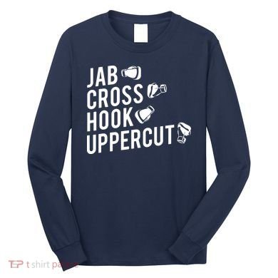 Boxing Jab Cross Hook Uppercut Boxer Tee Long Sleeve Shirt