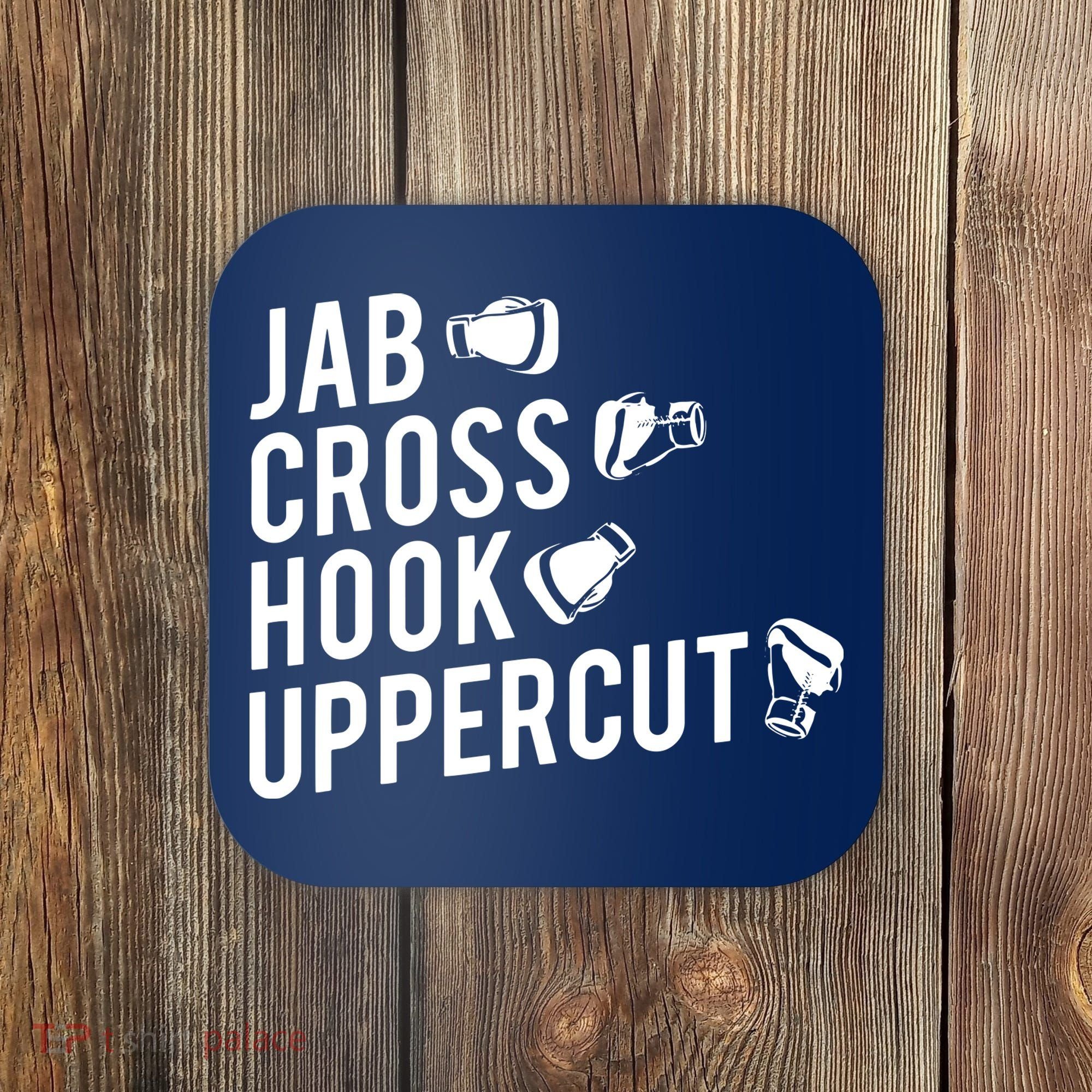Boxing Jab Cross Hook Uppercut Boxer Tee Coaster