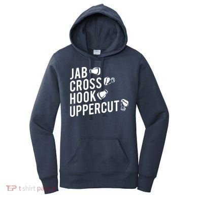 Boxing Jab Cross Hook Uppercut Boxer Tee Women's Hoodie