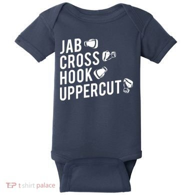 Boxing Jab Cross Hook Uppercut Boxer Tee Baby Bodysuit