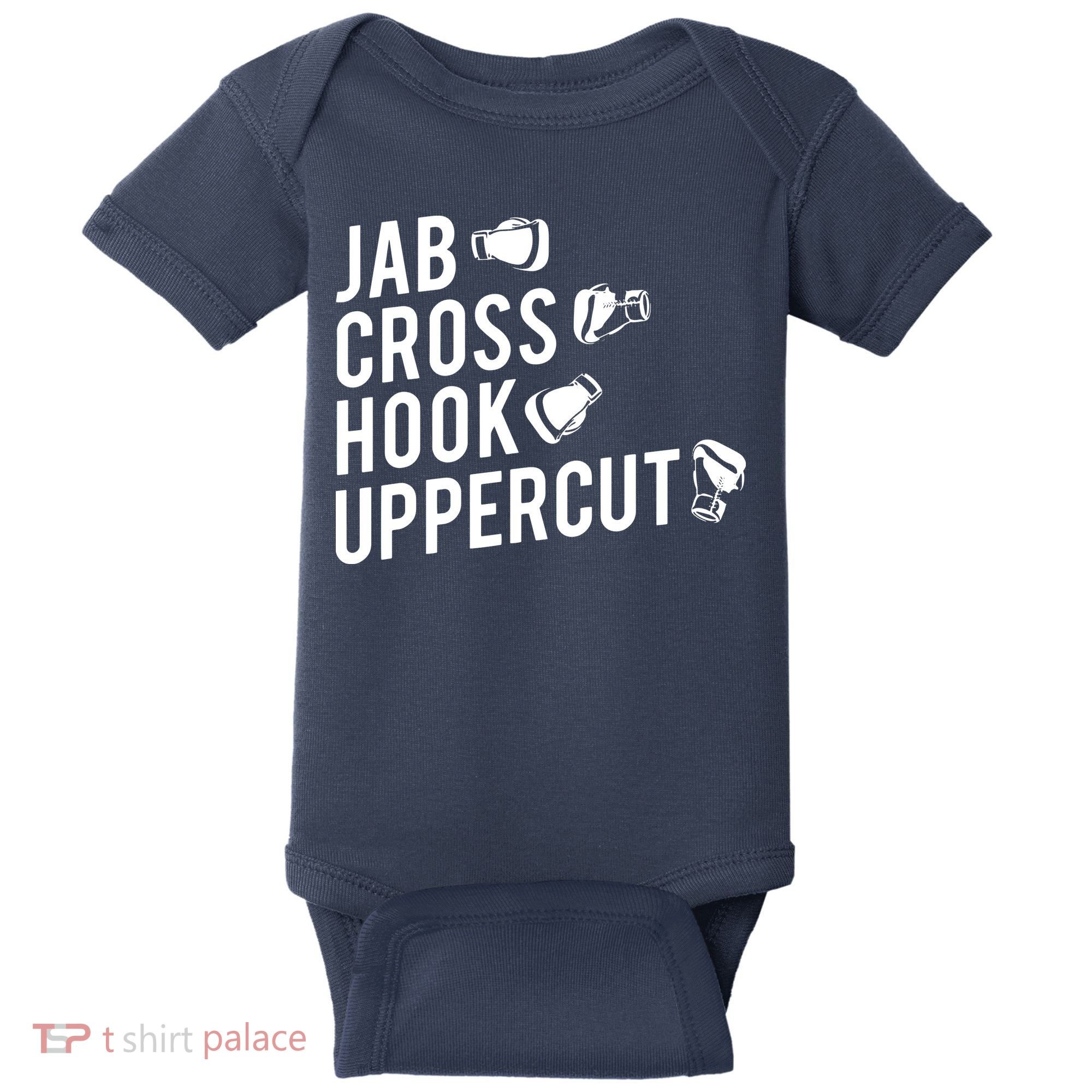 Boxing Jab Cross Hook Uppercut Boxer Tee Baby Bodysuit