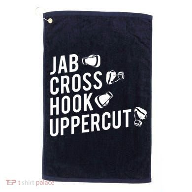 Boxing Jab Cross Hook Uppercut Boxer Tee Golf Towel