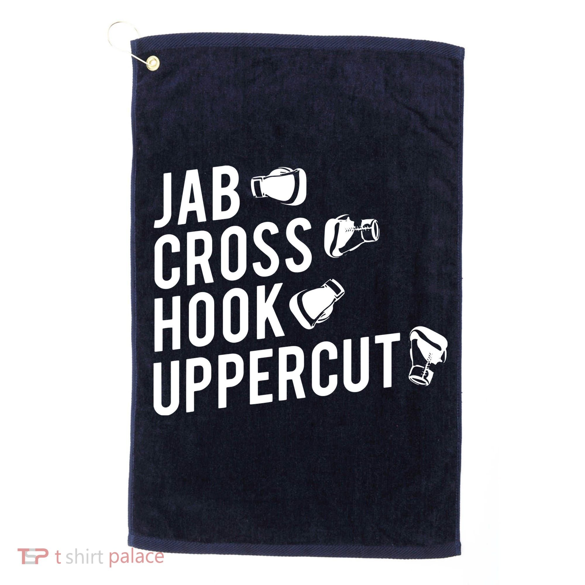 Boxing Jab Cross Hook Uppercut Boxer Tee Golf Towel