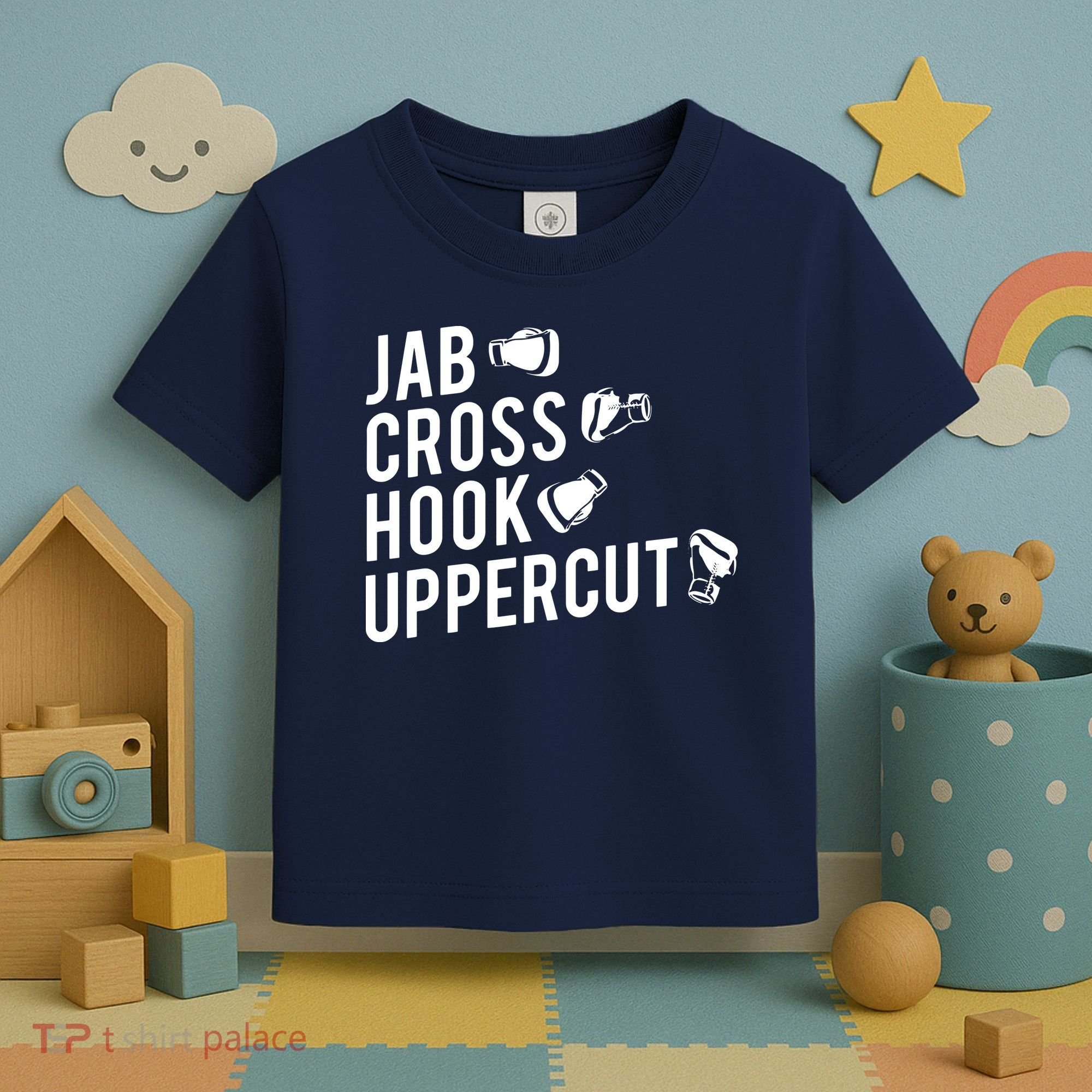 Boxing Jab Cross Hook Uppercut Boxer Tee Toddler T-Shirt