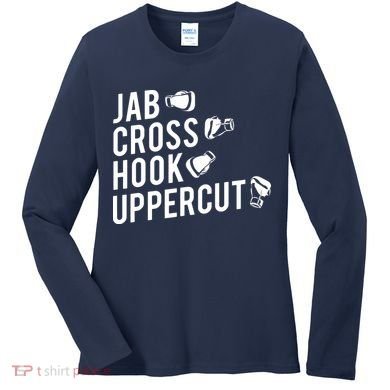 Boxing Jab Cross Hook Uppercut Boxer Tee Women's Long Sleeve Shirt