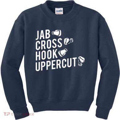 Boxing Jab Cross Hook Uppercut Boxer Tee Kids Sweatshirt