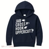 Boxing Jab Cross Hook Uppercut Boxer Tee Kids Hoodie thumb 0