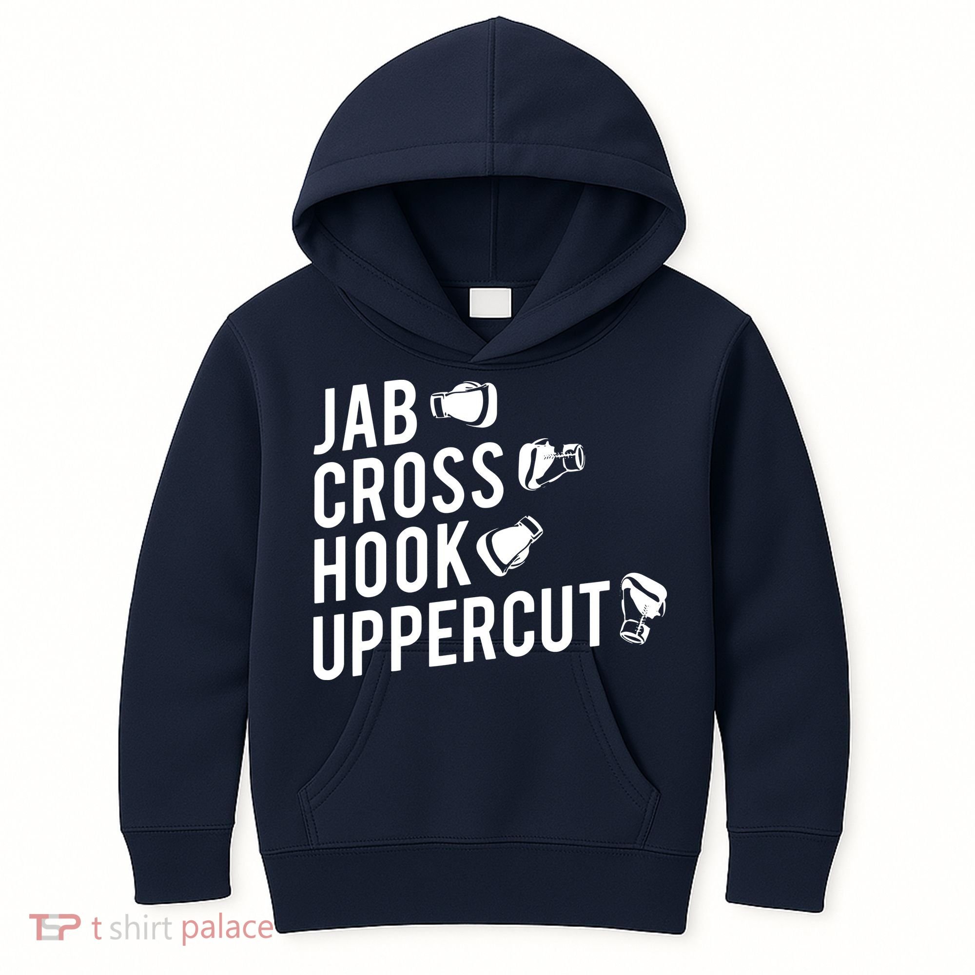 Boxing Jab Cross Hook Uppercut Boxer Tee Kids Hoodie