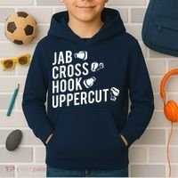 Boxing Jab Cross Hook Uppercut Boxer Tee Kids Hoodie thumb 2