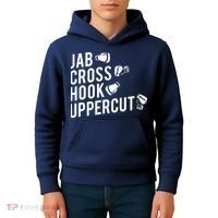 Boxing Jab Cross Hook Uppercut Boxer Tee Kids Hoodie thumb 4