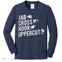 Boxing Jab Cross Hook Uppercut Boxer Tee Kids Long Sleeve Shirt thumb 0