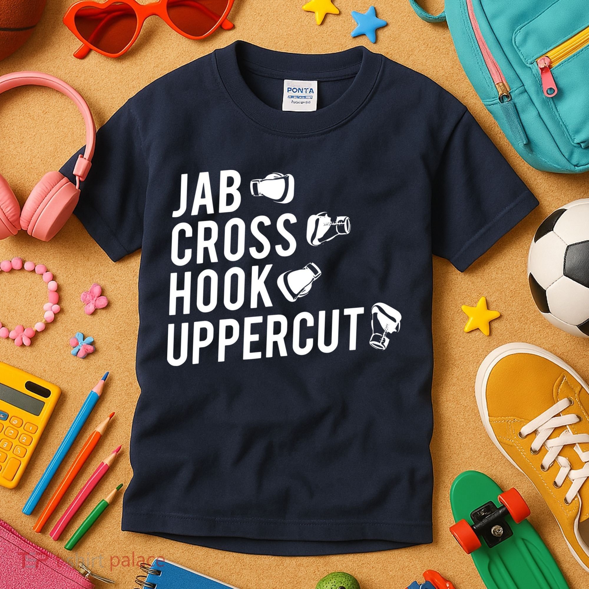 Boxing Jab Cross Hook Uppercut Boxer Tee Kids T-Shirt