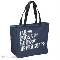 Boxing Jab Cross Hook Uppercut Boxer Tee Tote Bag thumb 2