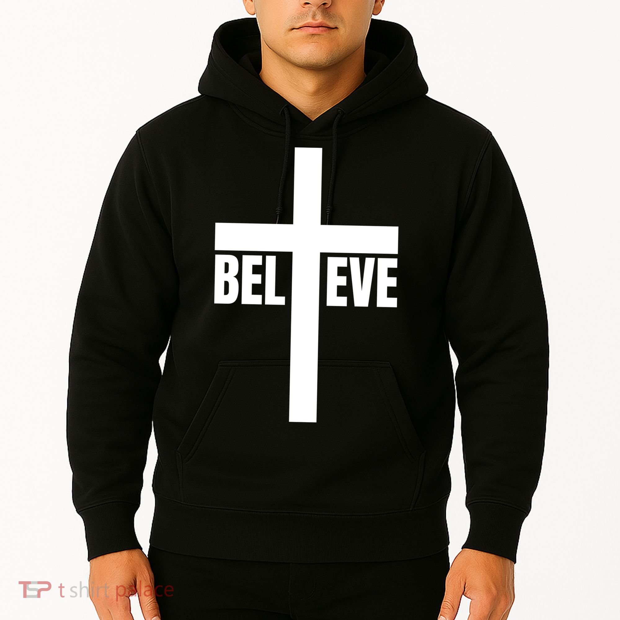 Believe Jesus Christ Cross Easter Faith Hoodie