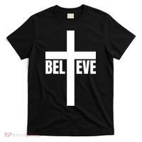 Believe Jesus Christ Cross Easter Faith T-Shirt thumb 0