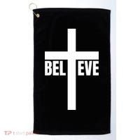 Believe Jesus Christ Cross Easter Faith Golf Towel thumb 0