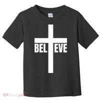 Believe Jesus Christ Cross Easter Faith Toddler T-Shirt thumb 0