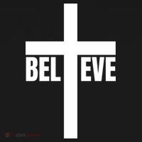 Believe Jesus Christ Cross Easter Faith Kids T-Shirt thumb 4