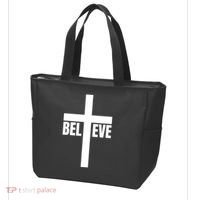 Believe Jesus Christ Cross Easter Faith Tote Bag thumb 3