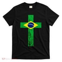 Brazil Jesus Cross Brazilian Faith Brasileiro Christian T-Shirt thumb 0