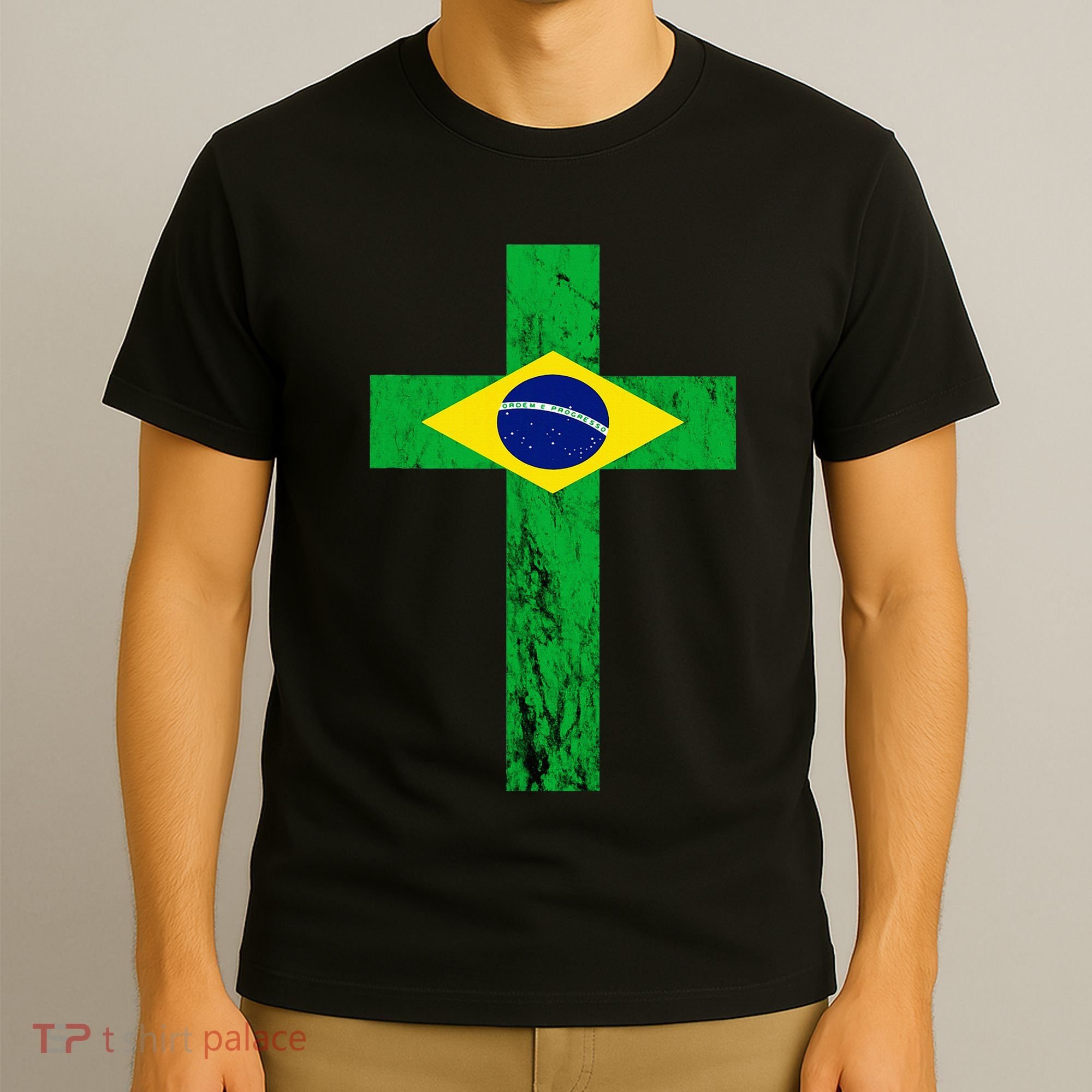Brazil Jesus Cross Brazilian Faith Brasileiro Christian T-Shirt