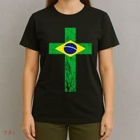 Brazil Jesus Cross Brazilian Faith Brasileiro Christian T-Shirt thumb 4