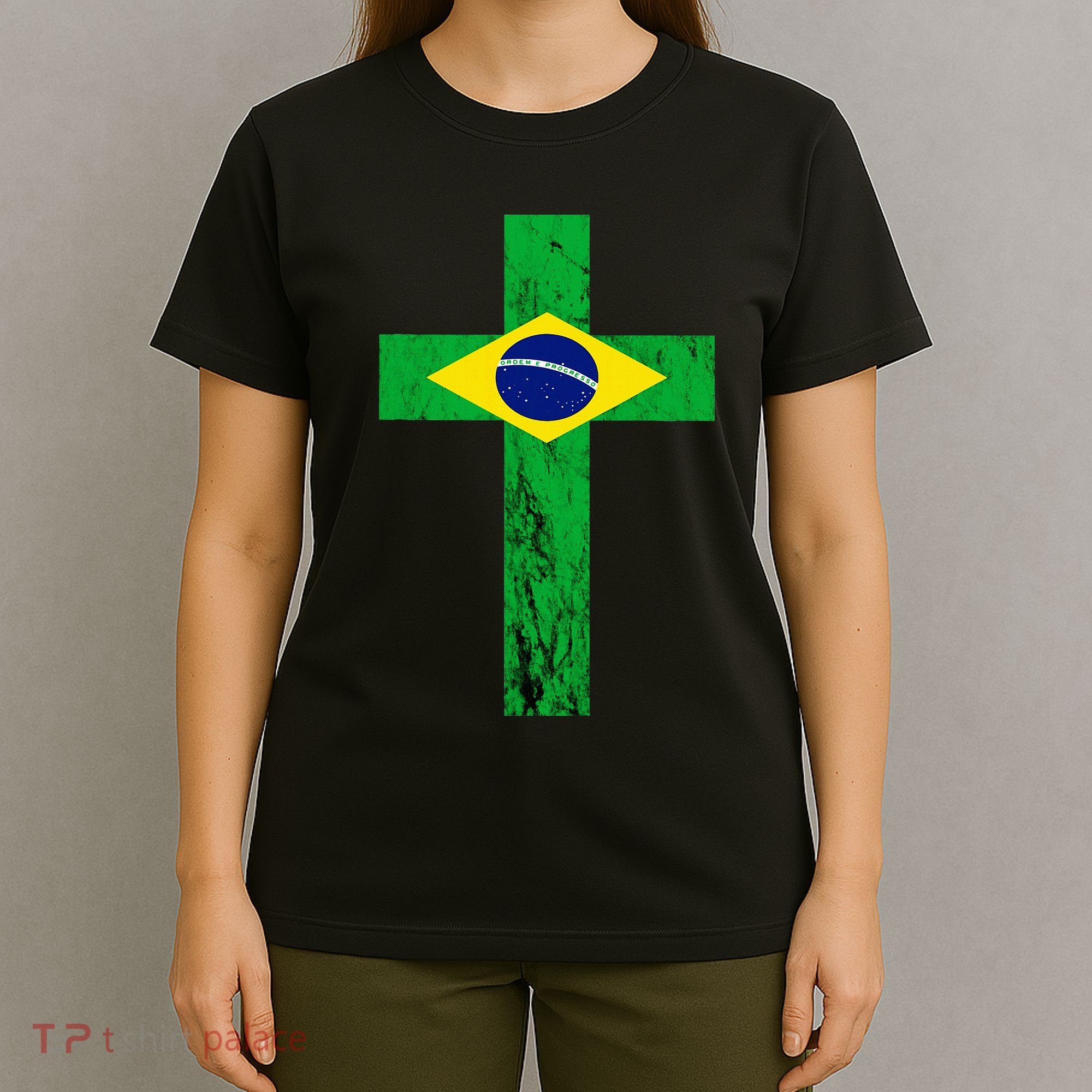 Brazil Jesus Cross Brazilian Faith Brasileiro Christian T-Shirt