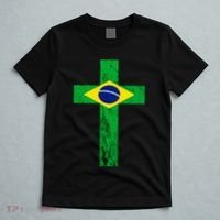 Brazil Jesus Cross Brazilian Faith Brasileiro Christian T-Shirt thumb 5