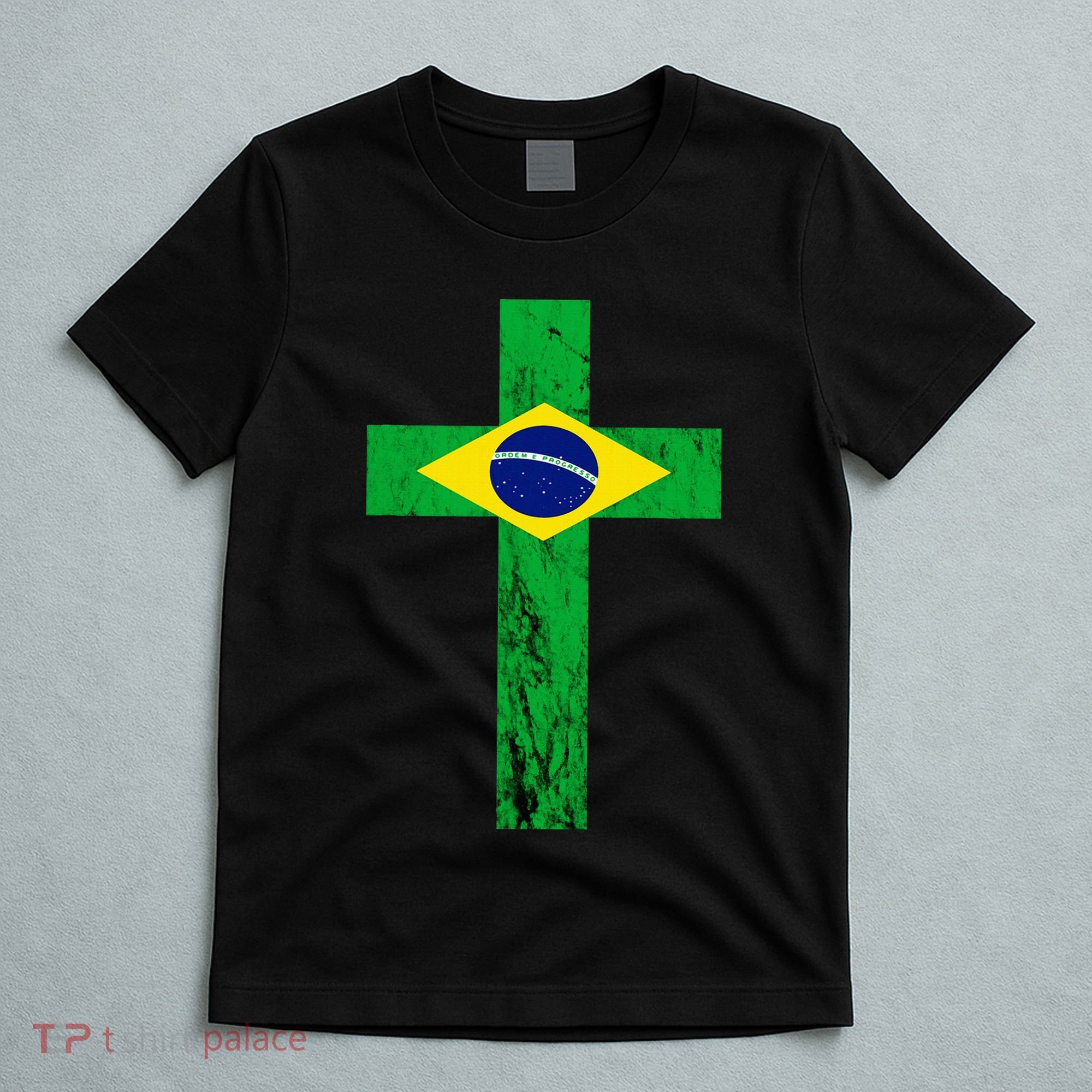 Brazil Jesus Cross Brazilian Faith Brasileiro Christian T-Shirt