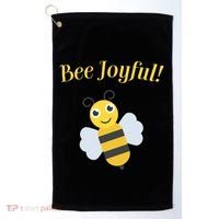 Bee Joyful Cute Honeybee Happy Gratitude Kindness Bumblebee Gift Golf Towel thumb 0