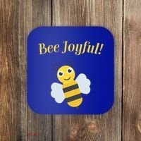 Bee Joyful Cute Honeybee Happy Gratitude Kindness Bumblebee Gift Coaster thumb 0