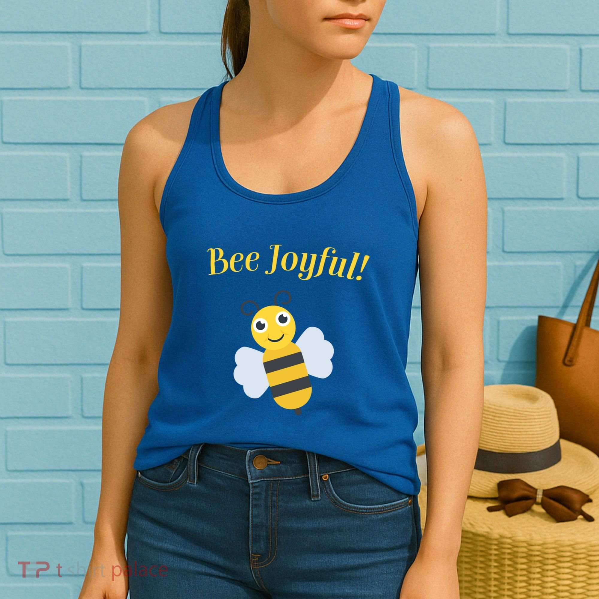Bee Joyful Cute Honeybee Happy Gratitude Kindness Bumblebee Gift Women's Tank Top