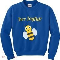 Bee Joyful Cute Honeybee Happy Gratitude Kindness Bumblebee Gift Kids Sweatshirt thumb 0