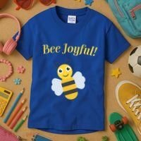 Bee Joyful Cute Honeybee Happy Gratitude Kindness Bumblebee Gift Kids T-Shirt thumb 3