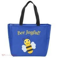 Bee Joyful Cute Honeybee Happy Gratitude Kindness Bumblebee Gift Tote Bag thumb 0