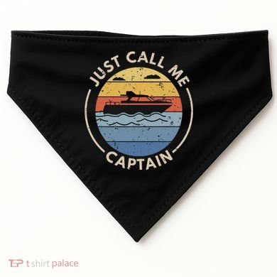 Boat Just Call Me Captain USA-Made Doggie Bandana