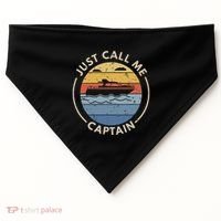 Boat Just Call Me Captain USA-Made Doggie Bandana thumb 0