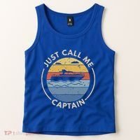 Boat Just Call Me Captain Tank Top thumb 2