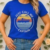 Boat Just Call Me Captain Women's T-Shirt thumb 2