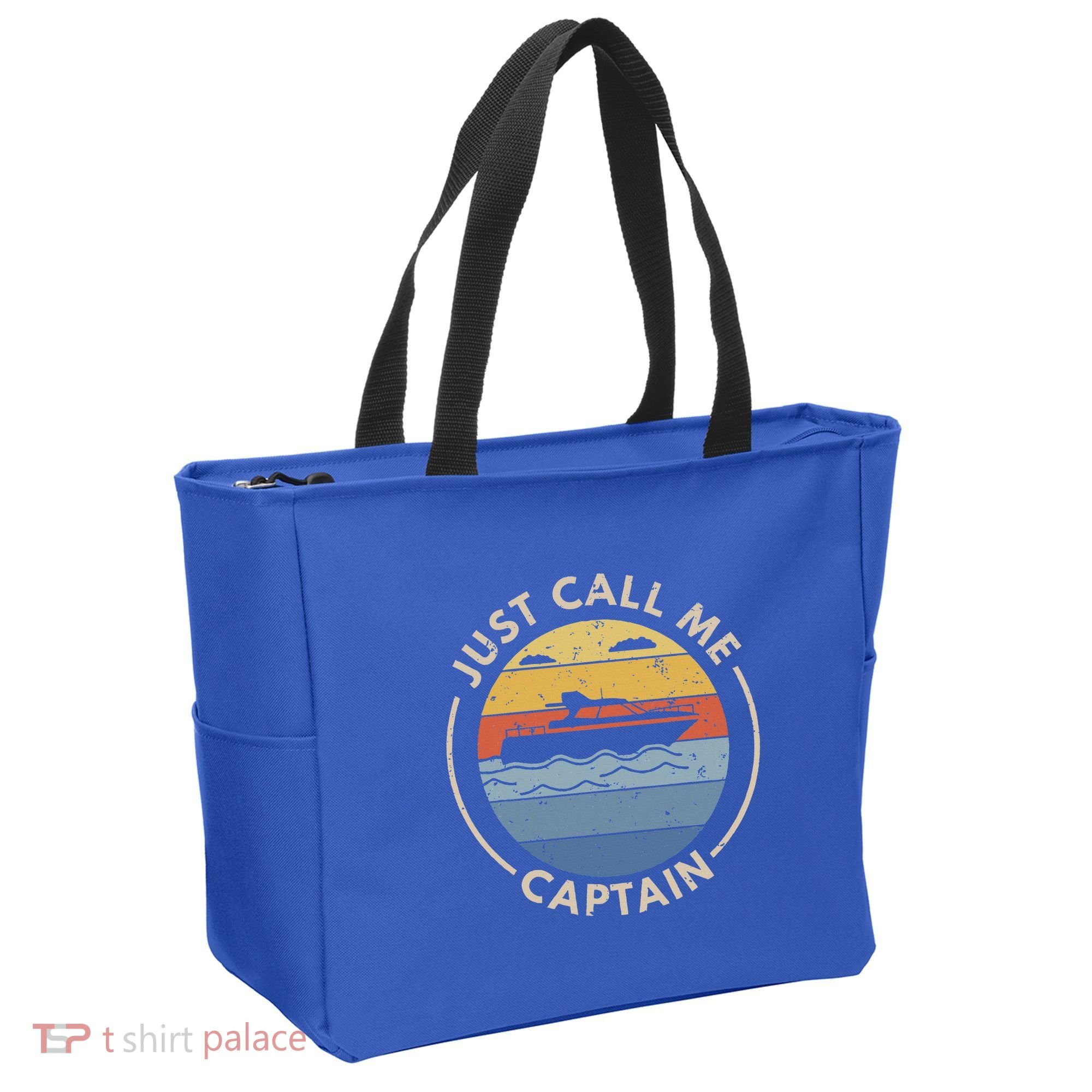 Boat Just Call Me Captain Tote Bag